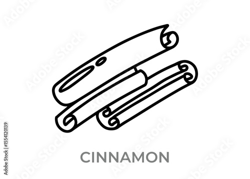 cinnamon icon on white background