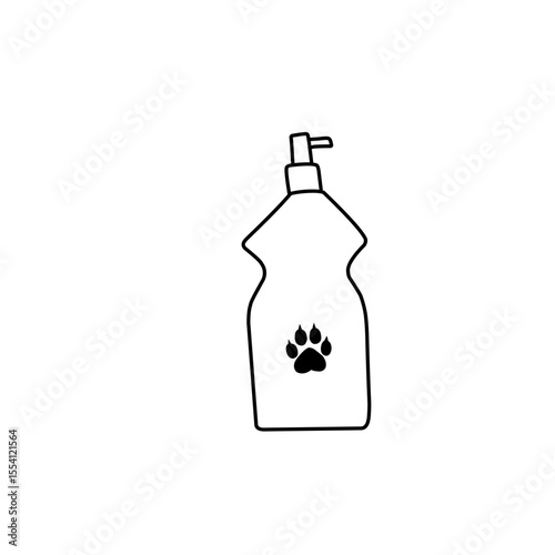 dog spray bottle line icon