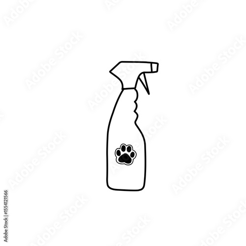 dog spray bottle line icon
