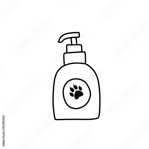 dog spray bottle line icon