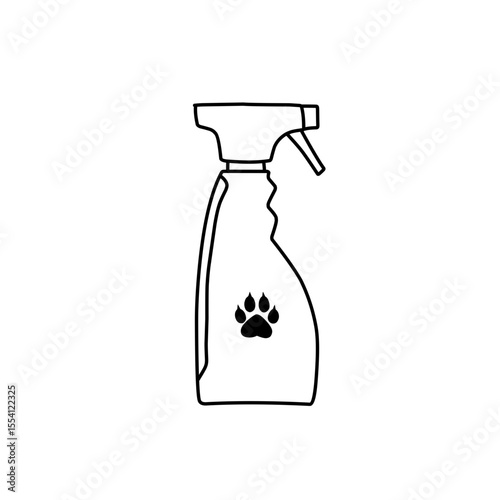 dog spray bottle line icon