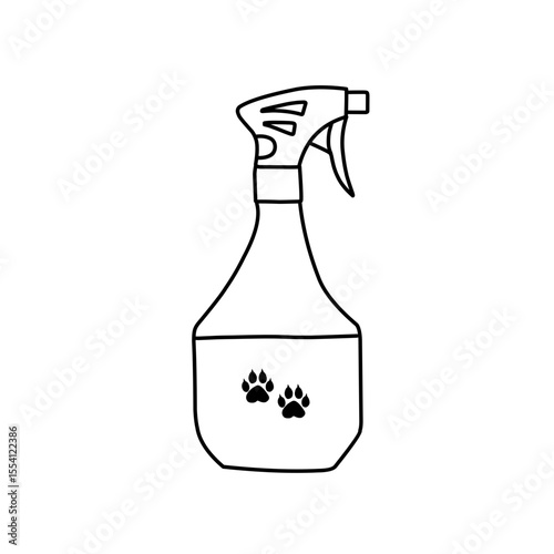 dog spray bottle line icon