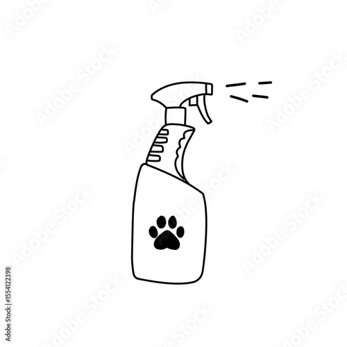 dog spray bottle line icon