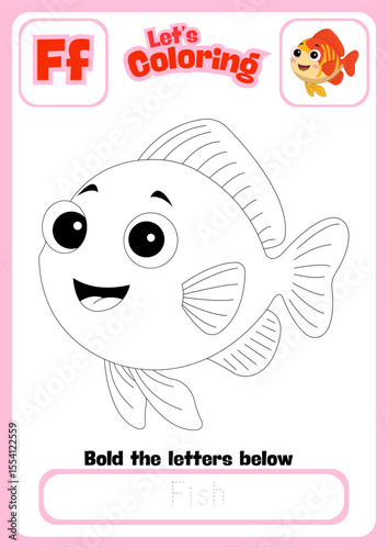 Let's Coloring Happy Fish