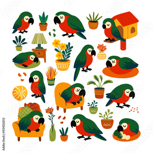 Cozy Bird in a Plant-Filled Home 2