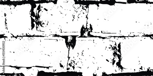 Vintage monochrome black and white grunge texture. The pattern of ink spots, splashe, Destroyed crumbled plaster on aged painted brushed surface. Shabby exterior city putty. Rough grunge chipped edges