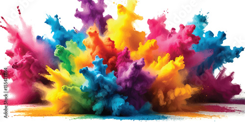 Experience the Joy of Holi with a Stunning Explosion of Vibrant Colors and Festive Spirit for Celebrations and Artistic Designs.
