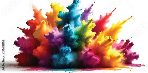 Experience the Joy of Holi with a Stunning Explosion of Vibrant Colors and Festive Spirit for Celebrations and Artistic Designs.
