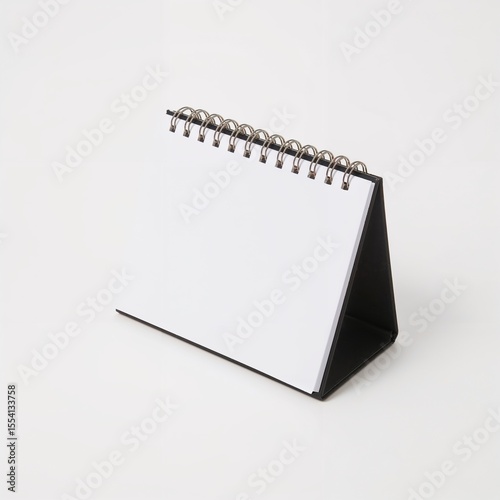 Blank desk calendar on a plain background, ready for customization 