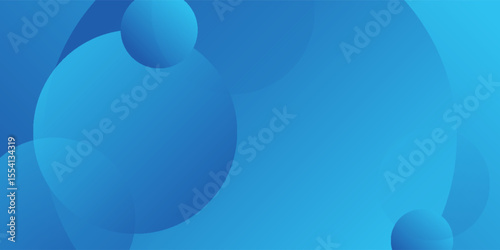 Cool-toned abstract vector with overlapping translucent blue circles on a smooth gradient background, creating a modern, fluid, and calming visual effect.