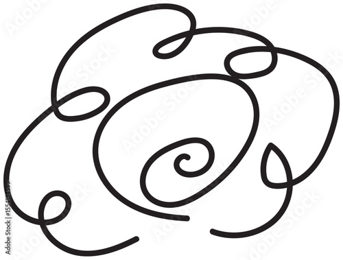 Handwritten circle mark. Vector. Simple mark, icon. Black. Correct. Answer. Hana-maru. Circle. Checked. Okay.