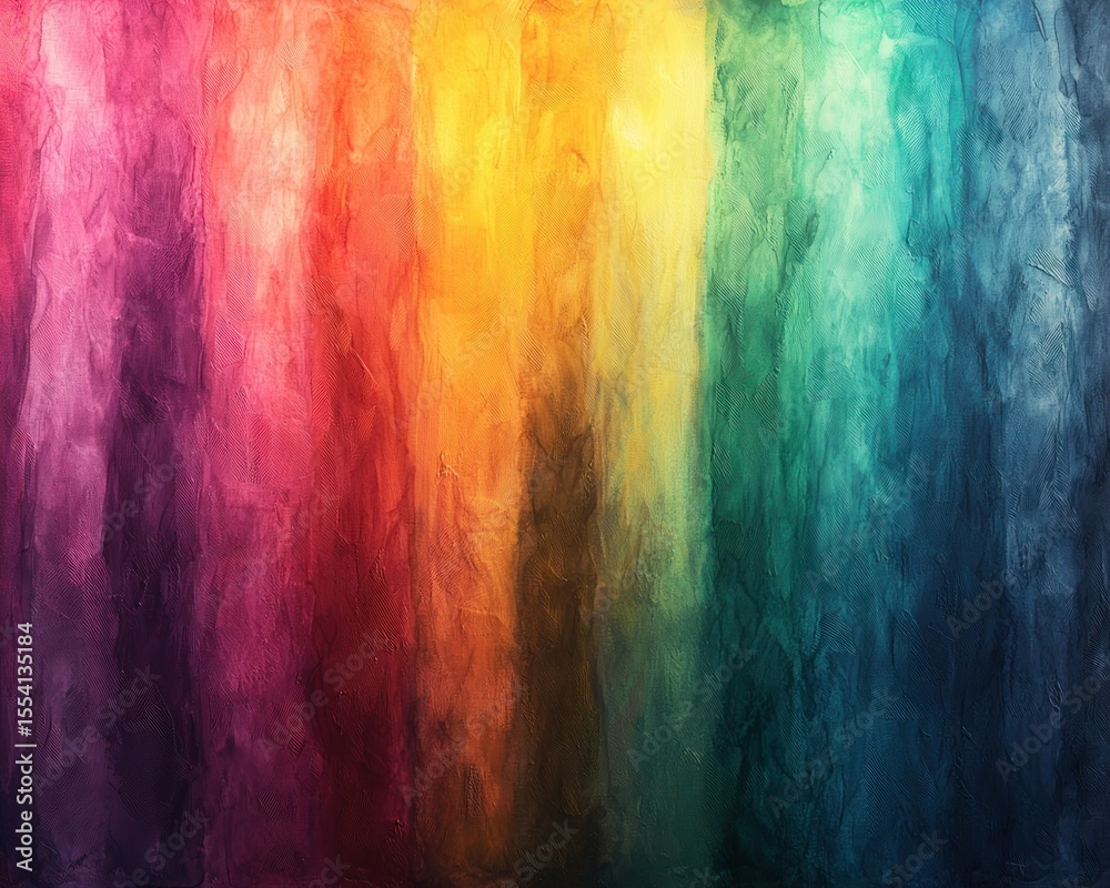 Fototapeta premium Abstract vertical rainbow stripes with textured, blended colors