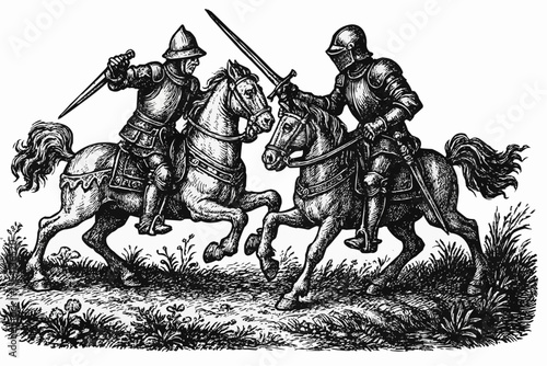 knight riding horse
