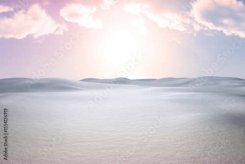 Digitally generated snowy land scape