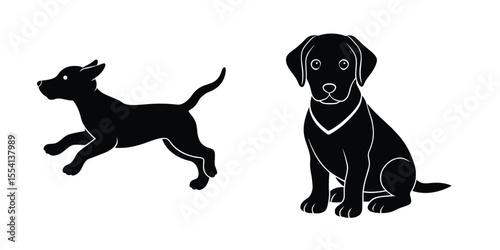 dog silhouette vector