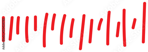 Handwritten sound wave. Volume. Lines. Separation. Lines.