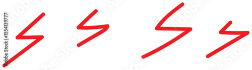 Hand-drawn electrical lines. Vector. Simple lines. Static electricity.