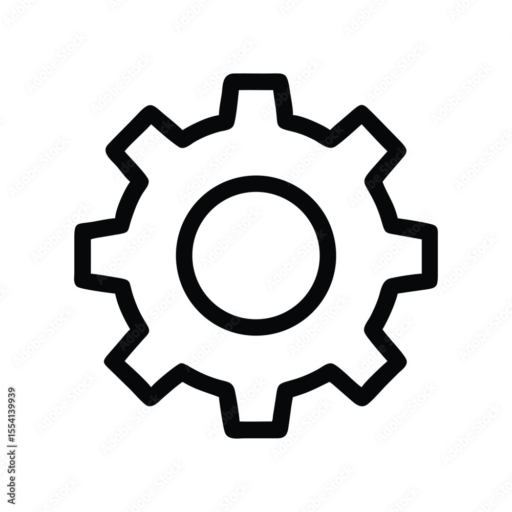 Simple gear icon, perfect for settings or options Simple gear icon, perfect for settings or options