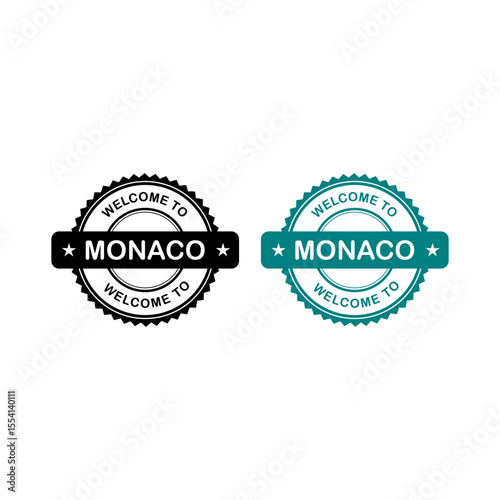Welcome to Monaco vector logo stamp. Perfect for travel and luxury tourism branding.