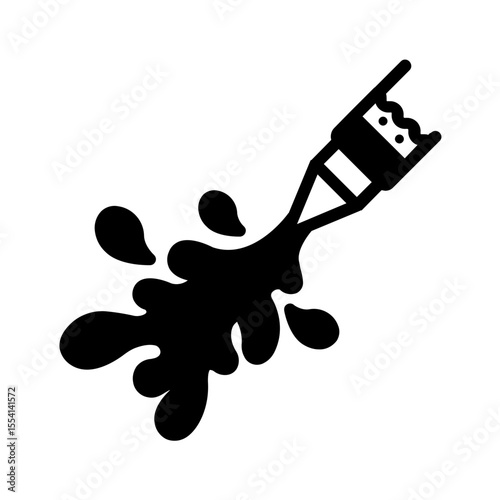 Vector solid black icon for Water gun
