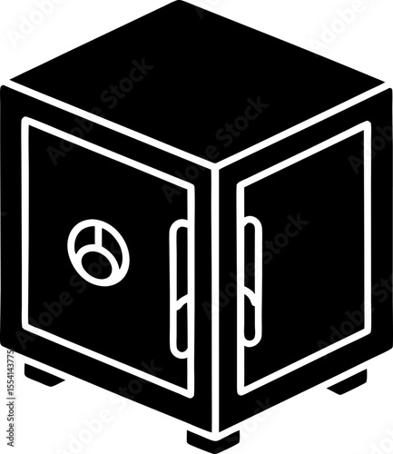 vector illustration of a safe