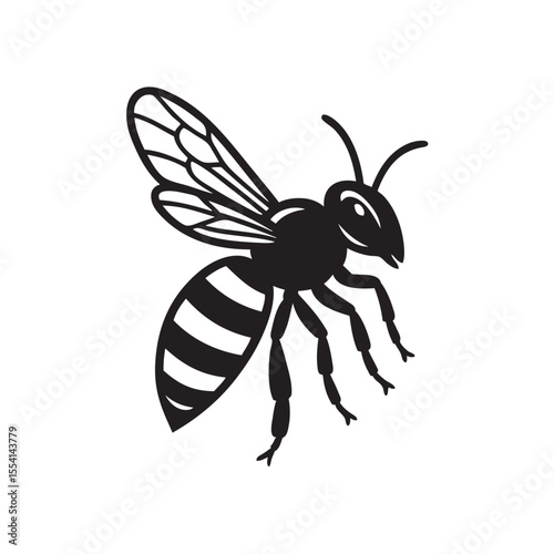 vector illustration of a bee