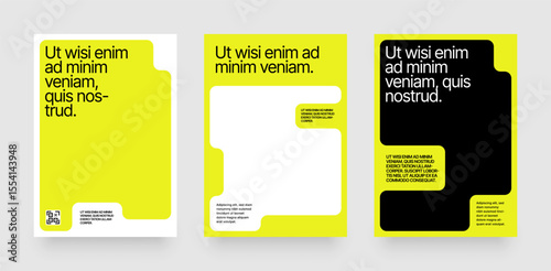 Simple template with abstract geometric shapes. Frame for your message or photo. Layout for flyer, poster or cover.