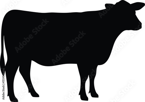 Cow silhouette, Black cow silhouette, animal silhouette