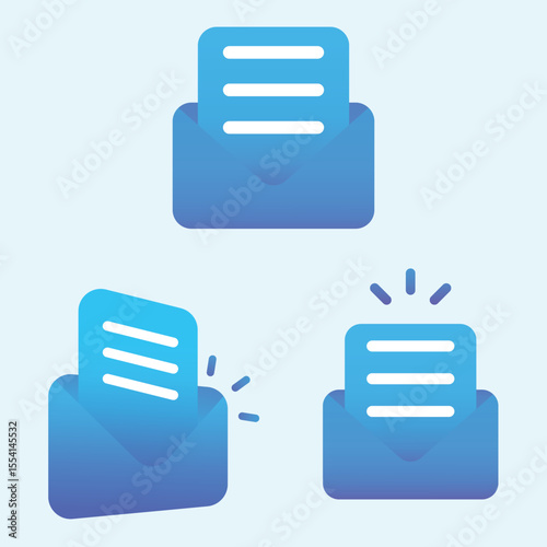 Modern Gradient Email Notification Icon Set