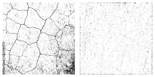 Grunge Texture Overlay Vector – Cracked and Scratched Black and White Background for Vintage Design and T-Shirt Print