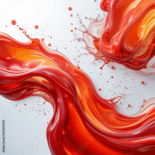 Red and orange liquid splash background