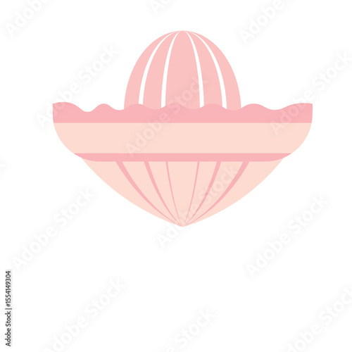 2D top view of a pastel mosque dome in pink, ideal for Islamic-themed illustrations and architectural design elements for Eid graphics.