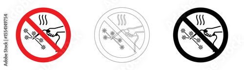 Hot works prohibited in vector format