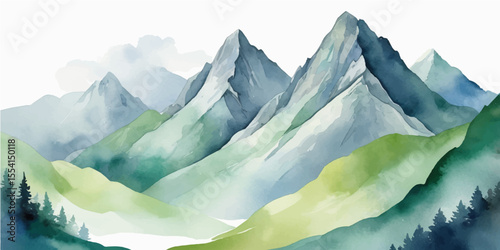 A breathtaking panoramic view of the snowy Alpine mountain landscape under a vast blue sky