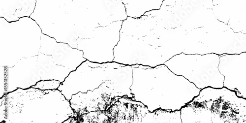 Abstract old wall grunge black and white concrete crack scratch in the pattern wall grunge texture background.