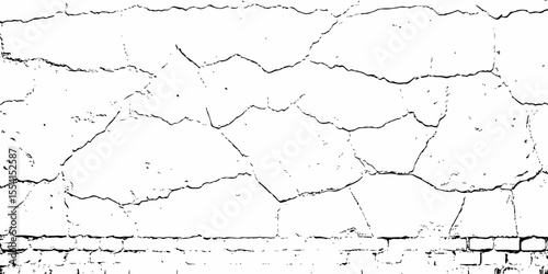 Abstract old wall grunge black and white concrete crack scratch in the pattern wall grunge texture background.