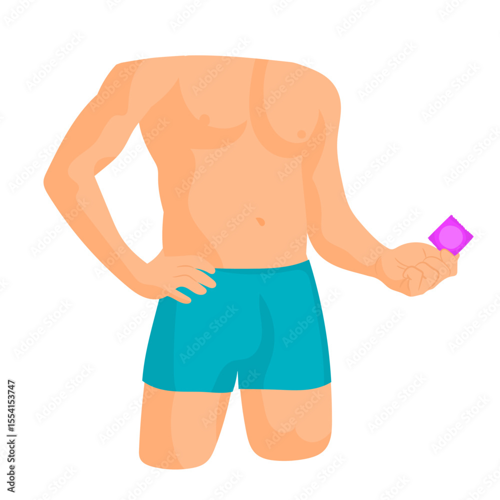 Fototapeta premium Safe sex concept, world sexual health day, lgbt flag.