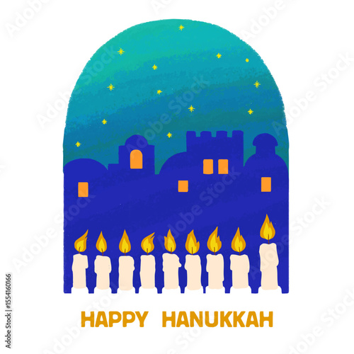 Hanukkah candlestick in the form of intertwining branches of an olive tree with buds.