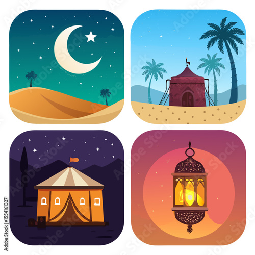arabian night theme android icon set              
