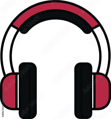 Outline icon of headphone on a white background