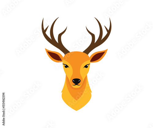 Deer vector illustration, head