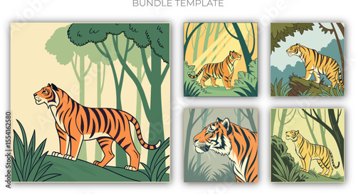 Natural Tiger Background Bundle