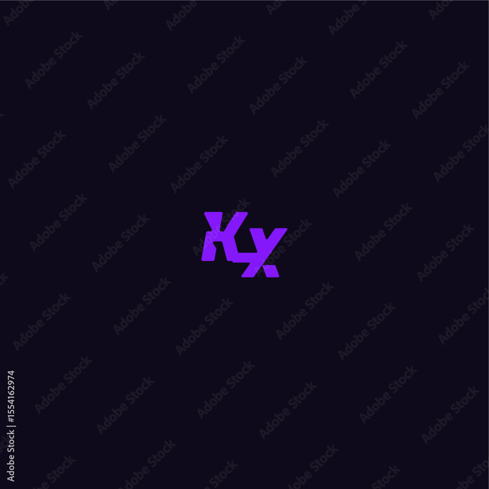 Obraz premium techno sport logo with bold monogram style letter cool and sporty design KX