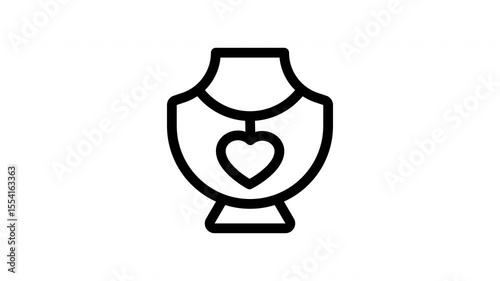 necklace minimalist stroke animation