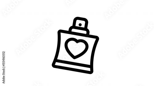 perfume minimalist stroke animation