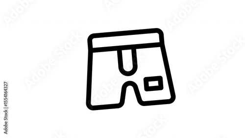 underwear minimalist stroke animation