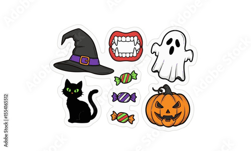 Sweet and Spooky Halloween Sticker Collection