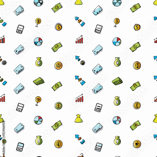 finance and banking android icon set           