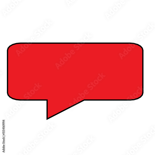 red color speech offer bubble empty template