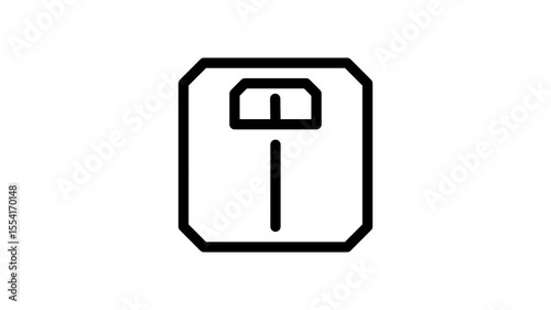 weighing scale minimalist stroke animation